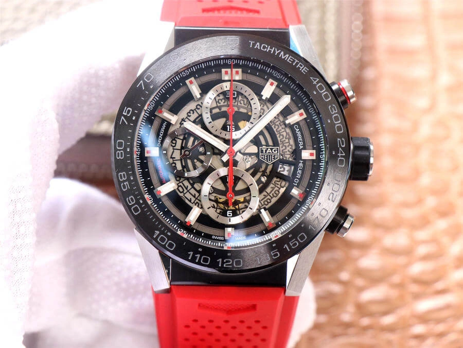 TAG Heuer Carrera CAR2A1Z.FT6050 XF Factory 1:1 Best Edition Replica Watch Red Strap